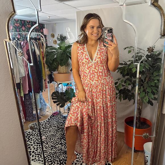 Alexia Admor Floral Tezzi Maxi Dress in Vintage Pink Size 6 - Picture 1 of 6